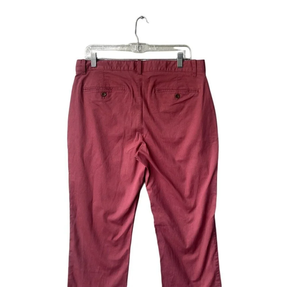 Banana Republic Mens Aiden Fit Chino Size 32X32 Red Dress‎ Pant